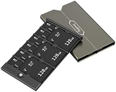 SMALLRIG Porta Tarjetas SD con 6 Ranuras para Tarjetas de Memoria, Funda para Tarjetas de Memoria Anticaída Antichoque para 3 SD + 2 Micro-SD + 1 SIM - 2832