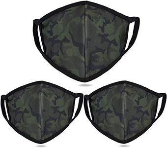 3 Pack Cloth Face Mask - Inner White Cotton - Unisex Washable Reusable Fabric Dust Masks Camouflage Design for Men Women Teenager Adult