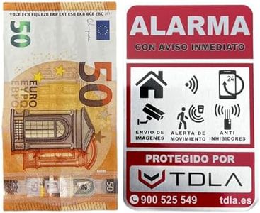 NO PARECE REAL, LO ES. Super Adhesivo y ALUMINIO. Somos empresa venta de ALARMAS Especial piso Cartel disuasorio Alarma ROJO, 9x14cm.
