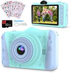 Coolwill Kids Camera No Games, 12MP 1080P Digital Camera for Kids 3-10 Year Olds with 3.5 inches Large Screen & 8X Digital Zoom, Kids Birthday Gifts Kids Selfie Camera Come with 32G TF Card.