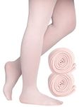 Dancina Dance Tights Girls Ballerina Costume Pretty Matching Soft Stockings M (5-8) Ballet Pink x2