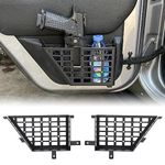 Metal Front Door Storage Box, Door Side Insert Organizer Box Pockets for 2007-2018 Jeep Wrangler JK JKU 2/4 Door 2pcs