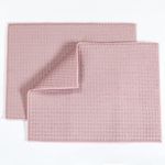 Home Beyond & HB design - 2-Pack Microfiber Dish Drying Mat for Kitchen - Absorbent Waffle Kitchen Counter Mat - 15x20-Inch, Pink