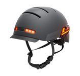 LIVALL BH51M Neo 2020 Smart Cycle Helmet with brake warning lights, indicators, fall-detection alert, plus stereo speakers & microphone for music playback (Black) 57-61cm