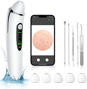 Blackhead Remover Pore Vacuum, Electric Facial Deep Cleaner, USB Rechargeable Male and Female Acne Whitehead Extraction Tool, 6 Suction Heads & 3 Adjustable Suction