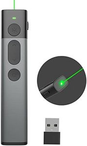 Mando a distancia para presentaciones con luz verde, Recargable Wireless Presenter PowerPoint mando a distancia para PPT/Keynote/Prezi/Google Slides/Windows/Mac OS/Android/Linux Plug & Play