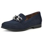 WHITE MOUNTAIN Women's Shoes Casavas Loafer, Navy/Suede, 11