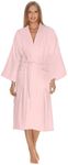 Womens Terry Cloth Bathrobe by Boca Terry, Cotton Spa Robes, Plush Hotel Bath Robe, M/L, 2X, 4X, Pink, XX-Large Plus