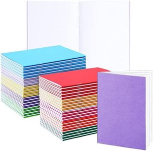 Geyee 100 Pads Colorful Mini Notebooks Blank Notebooks for Kids to Write Stories Pocket Size Blank Journal Colored Unlined Composition Notebook Mini Sketchbooks for Students 10 Colors(4 x 5.5 Inch)