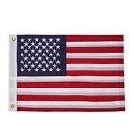 FLAGWIN American Boat Flag US 12x18 USA Flags Yacht Nautical Nylon Flags Outdoor- 50 Stars Embroidered Stars and Sewn Stripes