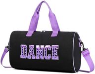 Dance Duffle Bag for Girls, Kids Toy Storage Bag,Weekend Bag,Overnight Bag,Gymnastics bag 17"Lx9"Wx9"H, Purple, Cute