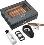 XIFEI Cigar Humidor, Glass Top carb