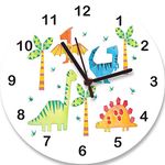 Personalised Dinosaur Clock-Nursery Clock-Christening Baptism Gift-1st Birthday-Baby Room Clock