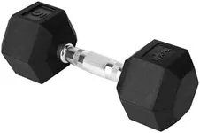 Yes4All Cast Iron - Chrome Grip Hex Dumbbell - 05 lbs - Single