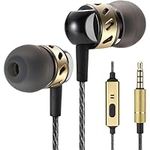 Betron AX5 Earphones Wired in Ear Headphones with Microphone Mic Noise Isolating Earbuds Deep Bass Carry Case 3.5mm Jack Ear Bud Tips