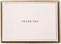 Graphique Box of Thank You Cards, Cream Polka Dot - Includes 16 Cards with Matching Envelopes and Storage Box, Cute Stationery Made of Durable Heavy Cardstock, Cards Measure 3.25" x 4.75"