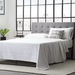 Edenbrook Hawthorne Faux Leather Headboard Platform, King/Cal King, Grey