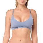 Calvin Klein Women's Invisibles Comfort Lightly Lined Seamless Wireless Triangle Bralette Bra, Flint Stone, X-Large
