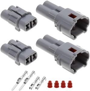 EMSea 2 Sets 2Pin Motorcycle Connector Kit Compatible with Sumitomo MT090 Compatible with Yamaha Compatible with Triumph Waterproof Automotic-Connector Plug