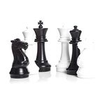 MegaChess Large Premium Chess Pieces Complete Set with 16 Inch Tall King - Black and White