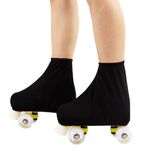 ALNKDH 1 Pair Of Skating Boot Covers,Ice Skate Boot Covers, Figure Skating or Sport Skating Skate Cover,Protect Skates From Scuffs And Scratches (Black, M)