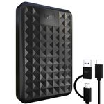 ModusTech 1TB Portable External Hard Drive USB 3.0/Type-C – Slim High-Speed HDD for Backup, Storage, Gaming – Compatible with PC, Mac, Laptop, PS4, Xbox, Windows, MacBook, Smart TV (Black, 1TB)