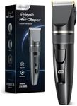 Hair Clippers Men,Professional Hair Trimmer Shaver with LCD Display,Cordless Beard Trimmer Barber Clippers with Ceramic Titanium Blade & Long-Lasting Battery for Men's Haircuts