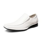 Bruno Marc Men's Dress Shoes Leather Formal Slip On Loafers Oxford Shoes Giorgio-1 White Size 13 M US