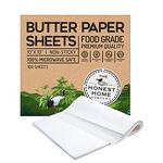 The Honest Home Co. | 100 Butter Paper Sheets, 40 GSM | 10x10" | 100% Non - Coated | FDA Approved