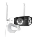 REOLINK 4K Outdoor Security Camera with WiFi 6, Dual-Band 2.4/5GHz, Ultra-Wide 180° View, Human/Vehicle/Pet Detection, Color Night Vision, IP66 Waterproof, 2-Way Talk, Plug-in Surveillance Duo 2 WiFi