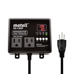 matell Refrigerator Surge Protector, Double Outlet Voltage and Current Protector for Home Appliances with Time Delay, Spike, Instant Surge All Voltage Abnormalities,Protects Against Brownout