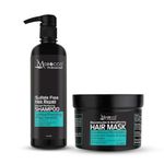 Morocco Professional® Sulphate-Free Hair Repair Shampoo & Hair Mask Combo Set - 500ml Each | Smoothing Plus Keratin Treatment | Deep Repair & Nourishment for All Hair Types | Strengthens, and Smooths