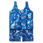 IBTOM CASTLE Kids Float Swimsuit Buoyancy Sticks for Baby Boys Girls One Piece Floating Swim Vest Training Aid Swimwear, Bright Royal, 4-5T