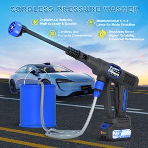 Cordless Pressure Washer 6-in-1 – Portable, Blue