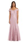 R&M Richards Women's Mermaid Silhouette Dress, Rose, 16