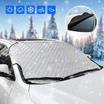 AUERVO Car Windscreen Snow Cover Windshield Snow Ice Cover Frost Waterproof Windproof Dustproof Scratch Resistant Outdoor UV Protection Car Covers for SUV Most Vehicle (S size :(56"(W) X 36"(H)))