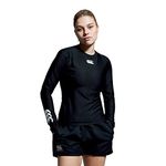 Canterbury Women's Thermoreg Long Sleeve Top | Compression Shirt | Base Layer Top With Heat Retention & Thermal Regulation, Black, S