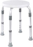 Medical Tool-Free Assembly Adjustable Shower Stool Tub Chair and Bathtub Seat Bench with Anti-Slip Rubber Tips for Safety and Stability