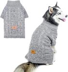 KOOLTAIL Turtleneck Dog Jumper, Knit Dog Sweater for Cold Weather - Warm Winter Pet Clothes forSmall Medium Large Dogs