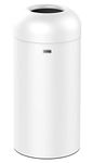 Upella 71 Liter / 18.8 Gallon Commercial Open Top Trash Can, Big Capacity, Brushed Stainless Steel（White)