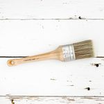 Chalk Style Paint Brush - Oval Brush with Synthetic Bristles for Smooth Furniture Paint Application with Minimal Brush Strokes, No Shedding, Vegan, Best for Water-Based Paint - 1.5"