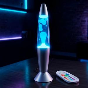 Reluen 13.5 in Liquid Motion Mood Lamp, 17-Color LED Light, 4 Modes, Remote