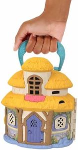 Mattel Disney Wish, Asha et la bonne étoile - Cottage d’Asha du Royaume de Rosas Coffret avec mini poupée et maison de poupée, 1 figurine Star et plus de 15 accessoires, jouets de voyage, HRH76