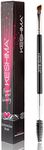 Eyebrow Brush Duo by Keshima - Premium Quality Angled Eye Brow Brush and Eyebrow Spoolie