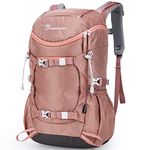 MOUNTAINTOP Small Hiking Backpack 28L Travel Daypack Lightweight for Women for Outdoor Camping, 20.5×12.2×6.3 IN, Pink, 28L, Hiking Backpacks