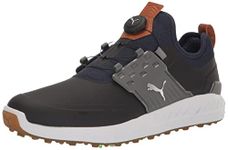 PUMA GOLF Men's Ignite Articulate Disc Golf Shoe, Peacoat-Puma Silver-Quiet Shade, 7 UK