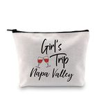 GJTIM Napa Valley Travel Gift California Funny City Trip Gift Girls Trip Gift Napa Valley Makeup Travel Bag for Californian Women, Napa Valley Bag, M