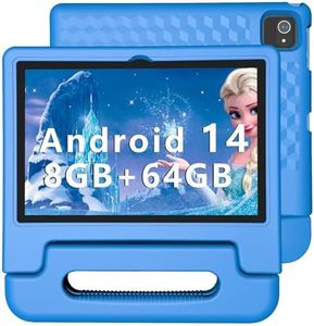 ITDULCET Kids Tablet, 10 inch Android 14 Tablet for Kids, 8GB RAM 64GB ROM Octa-Core Fast-Charging Battery Toddler Tablet with Shockproof Case, Bluetooth, WiFi, Parental Control, Dual Camera, GPS