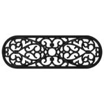 vidaXL Stair Treads - 5-Pack Rubber Step Mats for Indoor/Outdoor Use, Non-Slip, Easy Clean, 25x75 cm, Elegant Wrought Iron Design in Black