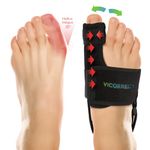 Bunion Corrector for Women and Men: Orthopedic Bunion Splint - Big Toe Straightener - Non-Surgical Hallux Valgus Correction for Day/Night Support (2PC)